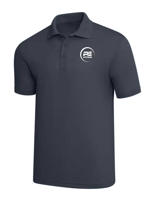 Dark Grey PosiCharge RacerMesh Polo w/PE Systems Logo