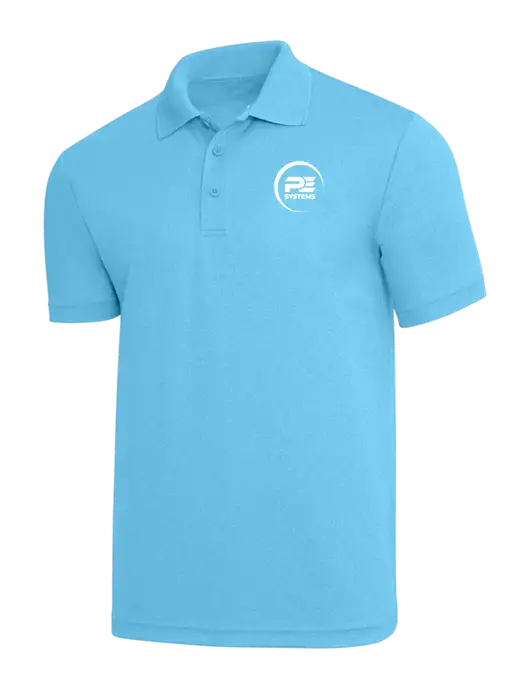 Light Sapphire Heather PosiCharge RacerMesh Polo w/PE Systems Logo