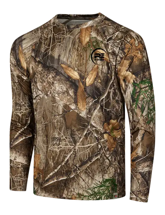 Russell Outdoors Realtree Edge Camo Performance Long Sleeve T-Shirt w/PE Systems Logo