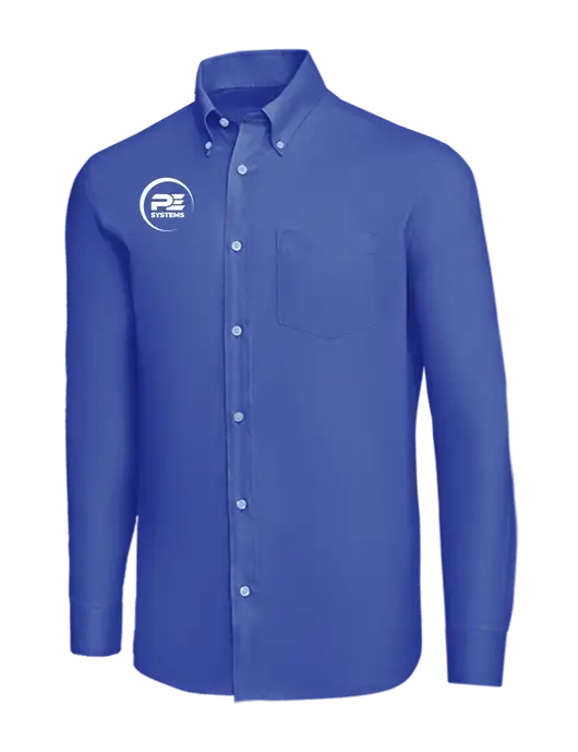Brooks Brothers Dark Royal Wrinkle-Free Stretch Nailhead Shirt w/PE Systems Logo