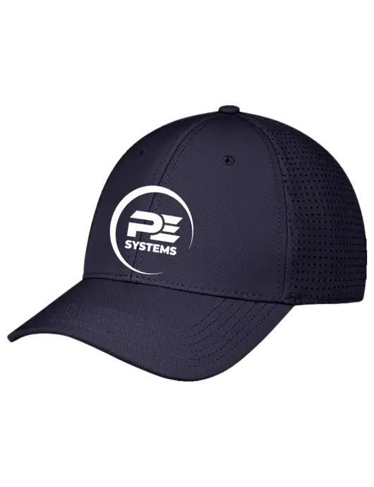 Navy Performance Stretchable Cap Hook & Loop w/PE Systems Logo