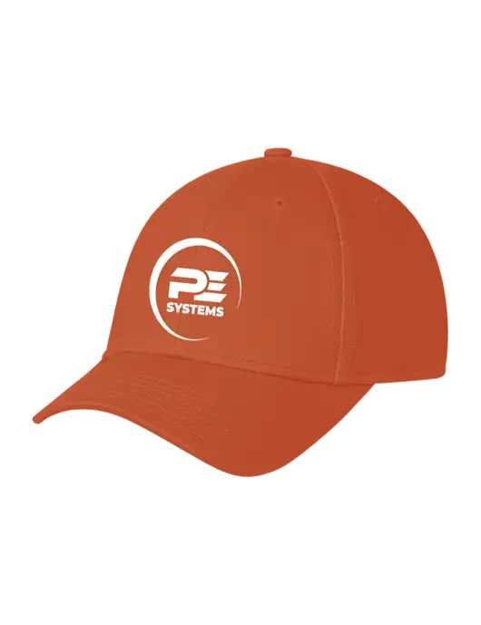 Burnt Orange Structured Cap Hook & Loop w/PE Systems Logo