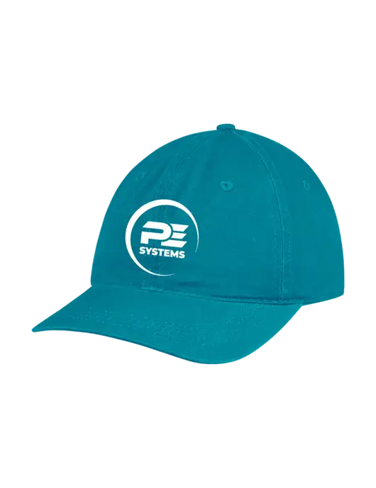 Garment Washed Unstructured Twill Sapphire Cap w/PE Systems Logo