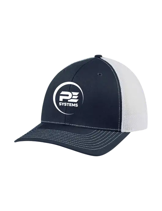 Richardson Adjustable Snapback Original 112 Trucker Cap Navy w/White Mesh w/PE Systems Logo