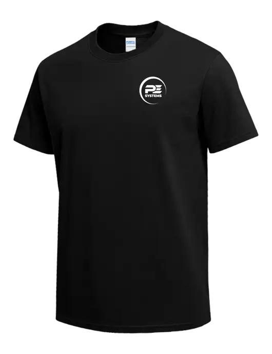 Black Heavyweight 6.1 oz T-Shirt w/PE Systems Logo
