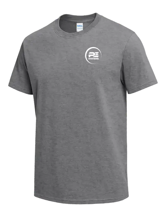Medium Grey Heather Heavyweight 6.1 oz T-Shirt w/PE Systems Logo