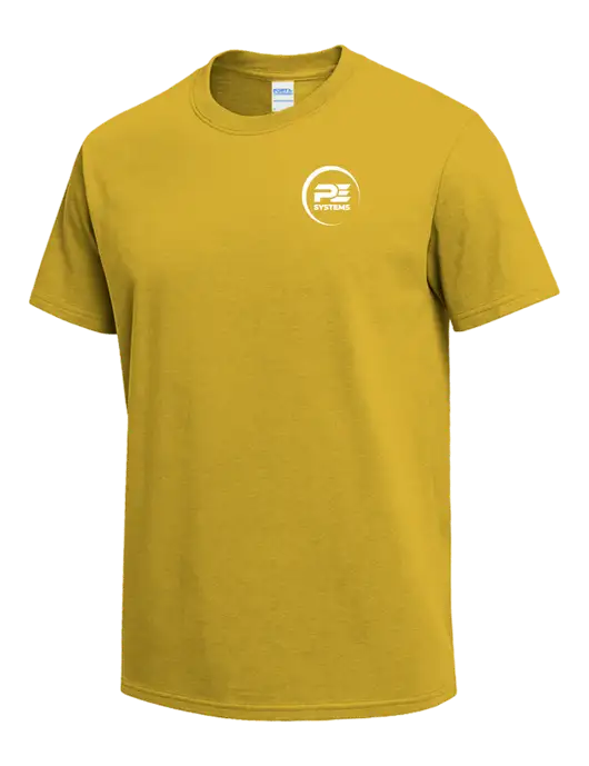Yellow Heavyweight 6.1 oz T-Shirt w/PE Systems Logo