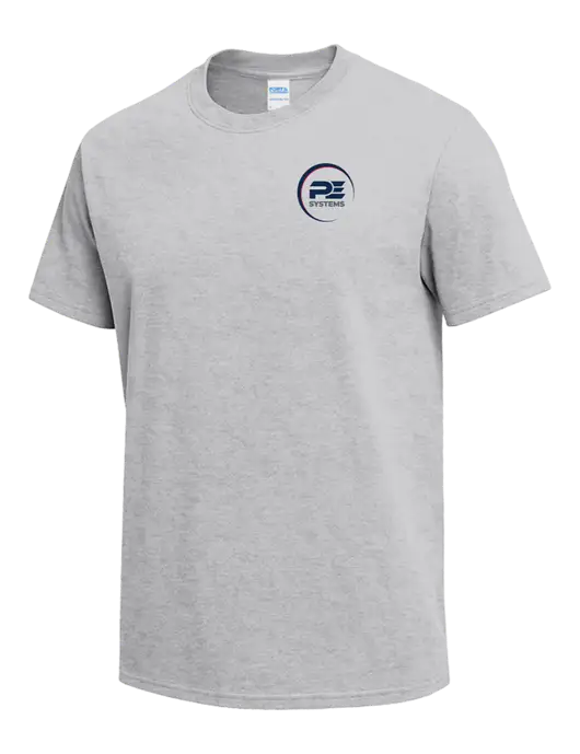 Light Grey Heather Heavyweight 6.1 oz T-Shirt w/PE Systems Logo