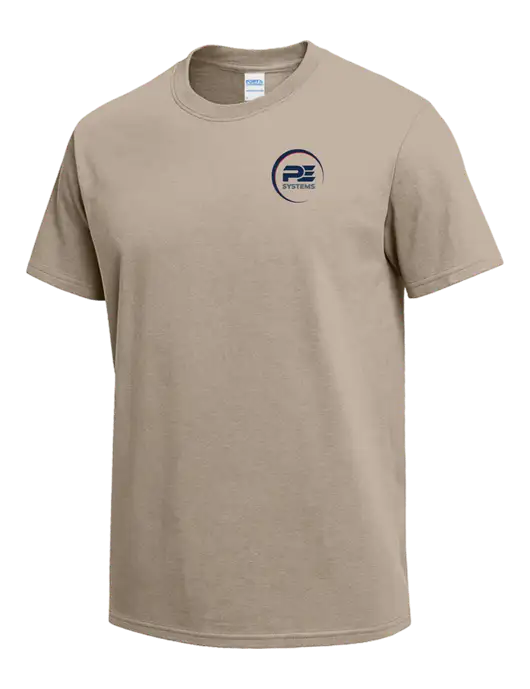Tan Heavyweight 6.1 oz T-Shirt w/PE Systems Logo