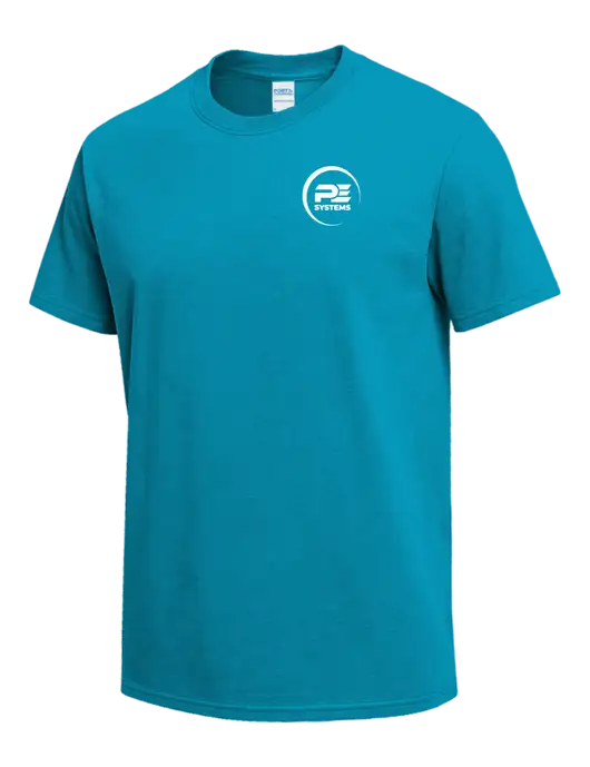 Sapphire Blue Heavyweight 6.1 oz T-Shirt w/PE Systems Logo