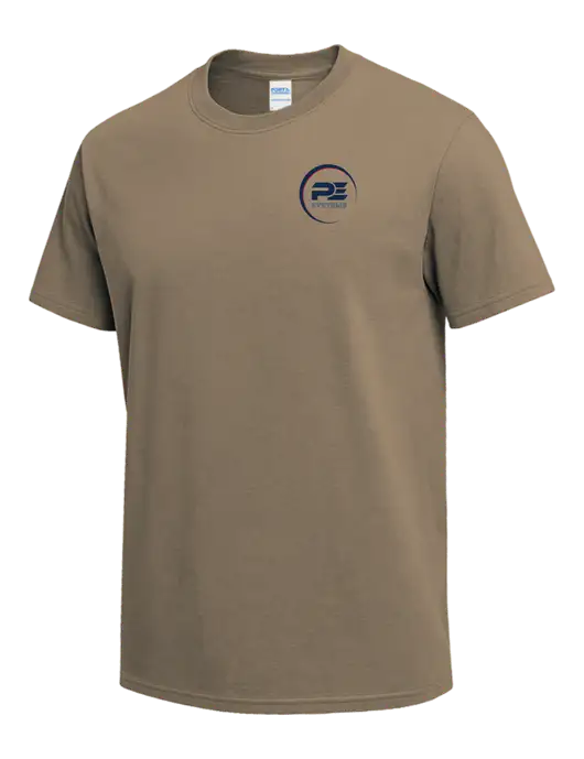 Dark Tan Heavyweight 6.1 oz T-Shirt w/PE Systems Logo