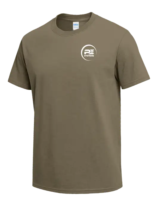 Olive Brown Heavyweight 6.1 oz T-Shirt w/PE Systems Logo