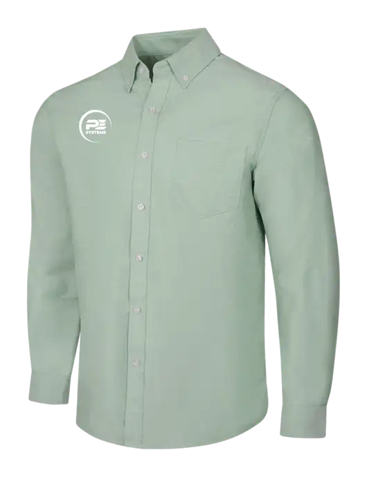 Very Light Green SuperPro Oxford Shirt w/PE Systems Logo