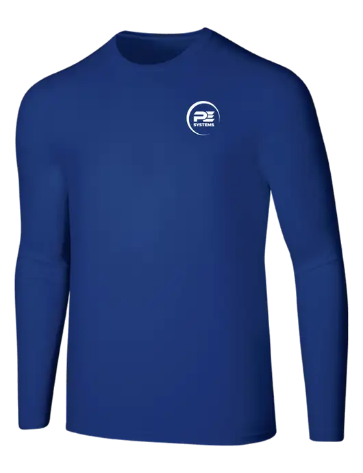 Seriously Soft Dark Royal Long Sleeve T-Shirt w/PE Systems Logo