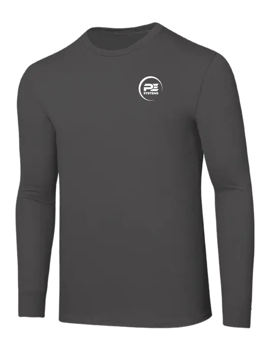 Seriously Soft Dark Grey Long Sleeve T-Shirt w/PE Systems Logo