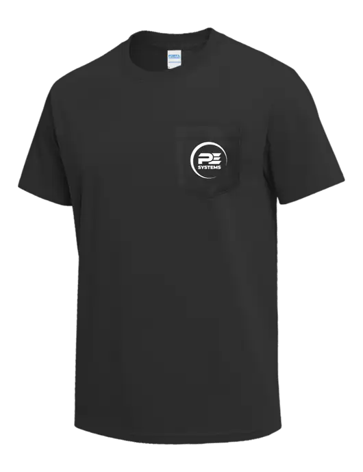 Charcoal Heavyweight 6.1 oz Pocket T-Shirt w/PE Systems Logo