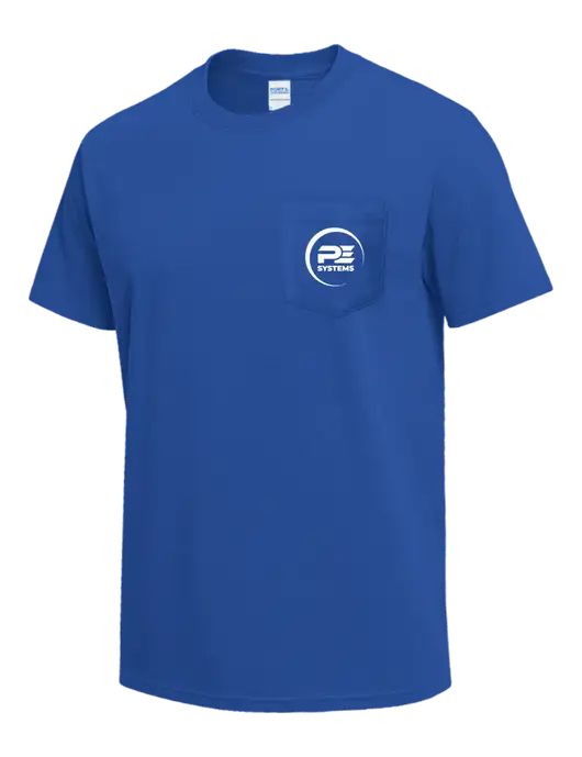 Royal Heavyweight 6.1 oz Pocket T-Shirt w/PE Systems Logo