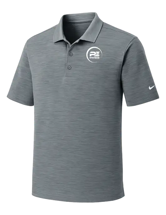 Nike Dri-FIT Medium Grey Striated Polo w/PE Systems Logo