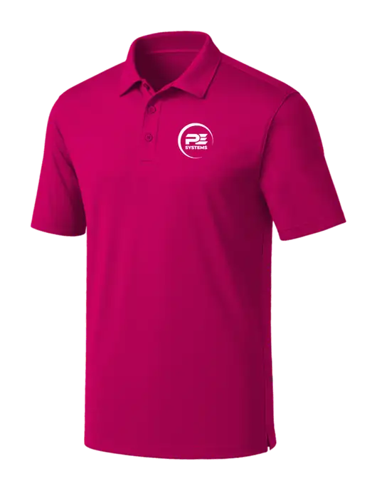 Pink Silk Touch Performance Polo w/PE Systems Logo