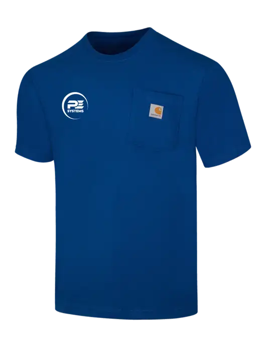 Carhartt Workwear Dark Sapphire Pocket Short Sleeve T-Shirt w/PE Systems Logo
