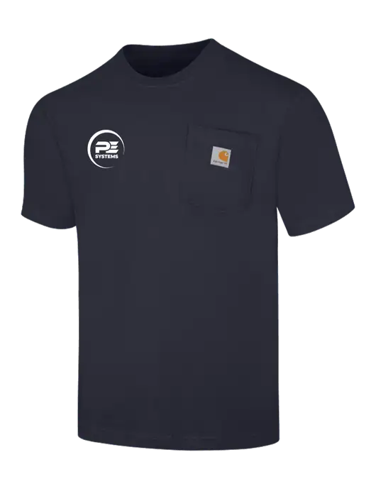 Carhartt Workwear Dark Navy Pocket Short Sleeve T-Shirt w/PE Systems Logo