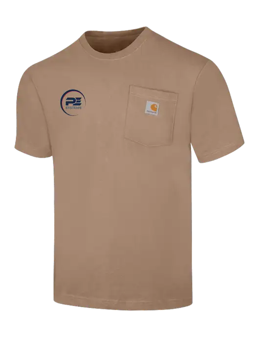 Carhartt Workwear Dark Tan Pocket Short Sleeve T-Shirt w/PE Systems Logo
