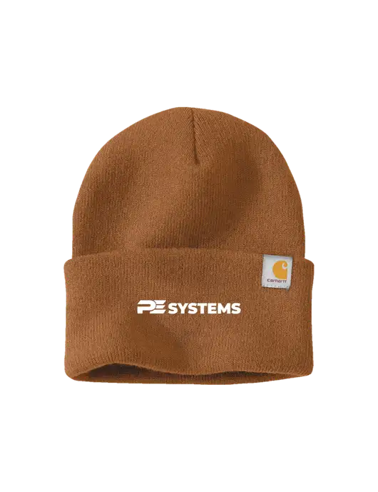 Carhartt Light Brown Watch Cap 2.0 w/PE Systems Logo