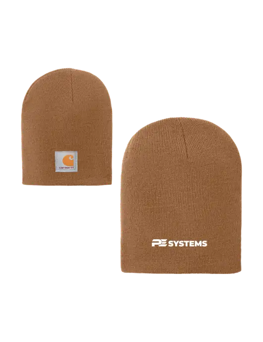 Carhartt Light Brown Acrylic Knit Hat w/PE Systems Logo
