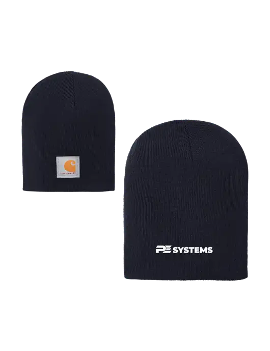 Carhartt Dark Navy Acrylic Knit Hat w/PE Systems Logo